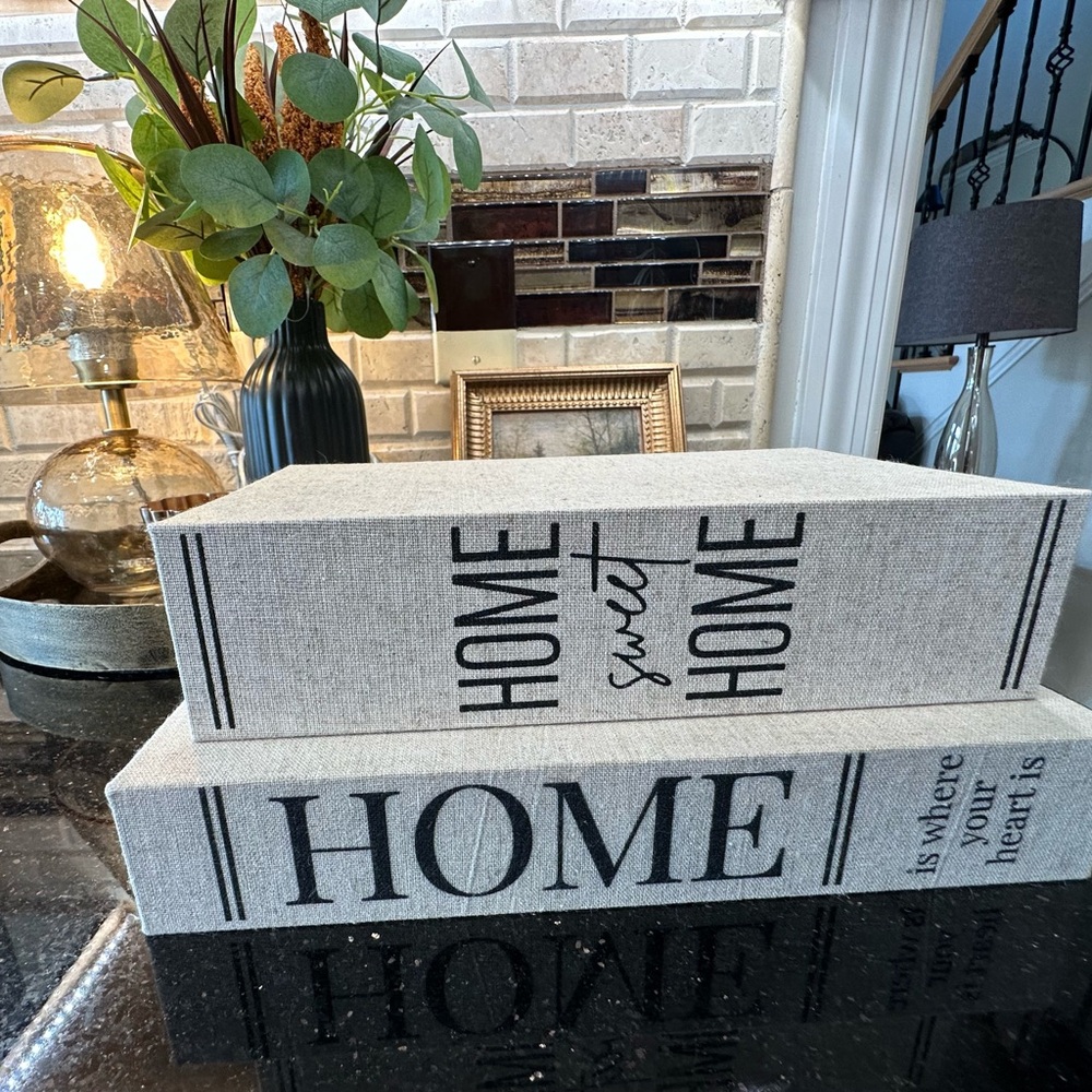 Decorative Home Accent Book Set in tan